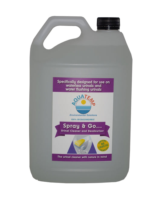 Aquatemp Spray & Go Urinal Cleaner & Deodoriser 5-Litre RTU Refill