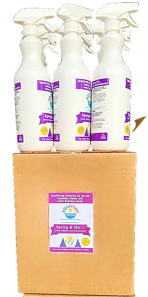 Aquatemp Spray & Go Urinal Cleaner & Deodoriser - Carton of 9 x 1 Litre Spray Bottles
